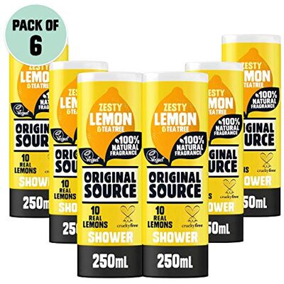 ORIGINAL SOURCE Citron et arbre à thé, 6 x 250 ml ORIGINAL SOURCE Citron et arbre à thé, 6 x 250 ml