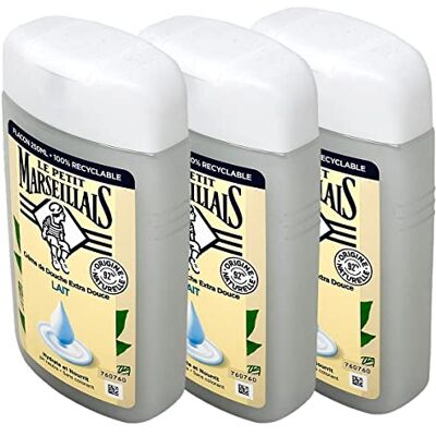 Le Petit Marseillais Crème de douche Lait 3 x 250 ml Le Petit Marseillais Crème de douche Lait 3 x 250 ml