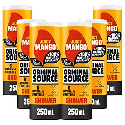 ORIGINAL SOURCE Mango Shower Gel 250 ML Pack of 6 ORIGINAL SOURCE Mango Shower Gel 250 ML Pack of 6