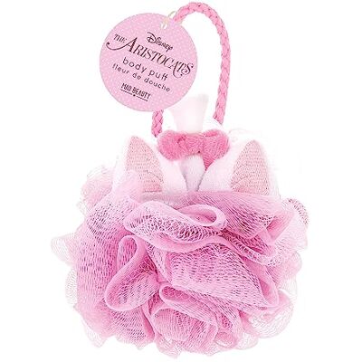 MAD Beauty Disney Aristocats Marie Body Puff, moussant doux pour la douche et le bain, détendez-vous et détendez-vous, routine nocturne MAD Beauty Disney Aristocats Marie Body Puff, moussant doux pour la douche et le bain, détendez-vous et détendez-vous, routine nocturne