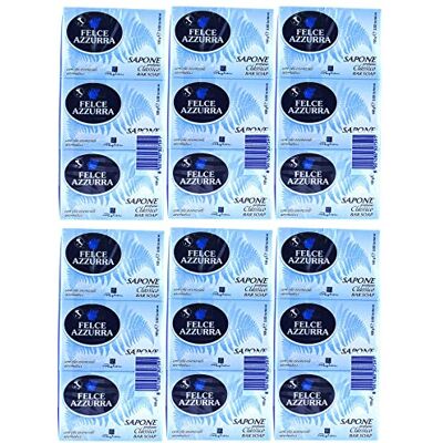 Felce Azzurra Lot de 6 paquets de 3 savons parfumés classiques avec huiles essentielles aromatiques, 18 x 100 g Felce Azzurra Lot de 6 paquets de 3 savons parfumés classiques avec huiles essentielles aromatiques, 18 x 100 g
