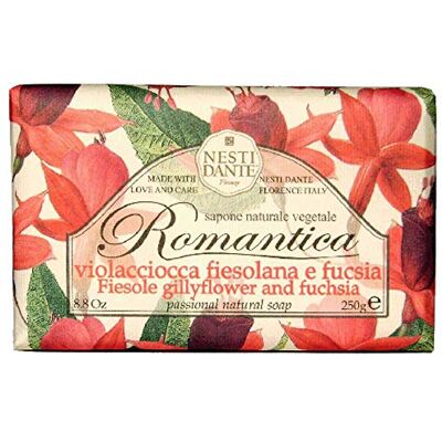 Nesti Dante Savon Romantica (Parfum Levkoje et Fuchsia, Savon Solide, Savon Mains aux Ingrédients Naturels, 250g) 665106 Nesti Dante Savon Romantica (Parfum Levkoje et Fuchsia, Savon Solide, Savon Mains aux Ingrédients Naturels, 250g) 665106