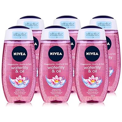 NIVEA Soin de Water Lily & Oil douche, pack de 6 x 250 ml NIVEA Soin de Water Lily & Oil douche, pack de 6 x 250 ml