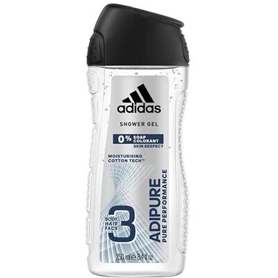 adidas Lot de 6 gels douche pour homme Adipure Pure Performance 250 ml adidas Lot de 6 gels douche pour homme Adipure Pure Performance 250 ml