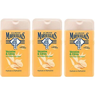 Le Petit Marseillais Gel Douche Extra Doux Verveine et Citron 250 ml Lot de 3 Le Petit Marseillais Gel Douche Extra Doux Verveine et Citron 250 ml Lot de 3