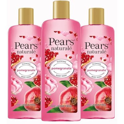 PEARS Naturalé Gel Douche Grenade 250 ml Lot de 3 Hydratant et rafraîchissant, pour une peau plus lumineuse et éclatante PEARS Naturalé Gel Douche Grenade 250 ml Lot de 3 Hydratant et rafraîchissant, pour une peau plus lumineuse et éclatante