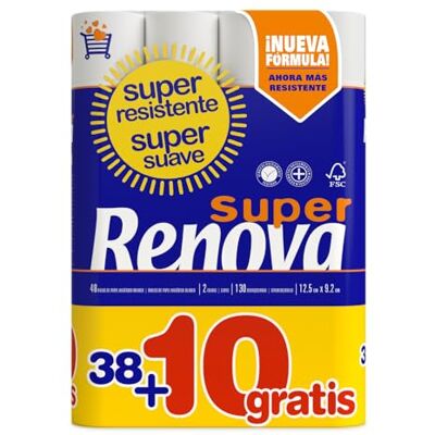 Renova Papier toilette Blanc 38+10 unités Renova Papier toilette Blanc 38+10 unités