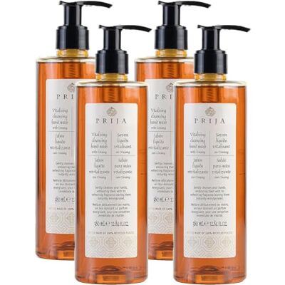 Prija thehotelery.de Savon liquide avec ginseng 4 bouteilles de 380 ml Savon revitalisant Wellness Spa Hotel Luxe Cosmétique d'hôtel Savon italien pour les mains Prija thehotelery.de Savon liquide avec ginseng 4 bouteilles de 380 ml Savon revitalisant Wellness Spa Hotel Luxe Cosmétique d'hôtel Savon italien pour les mains