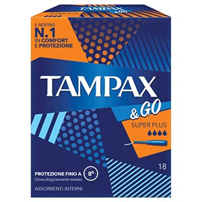 Tampax &GO SUPER PLUS Lot de 18 tampons Tampax &GO SUPER PLUS Lot de 18 tampons