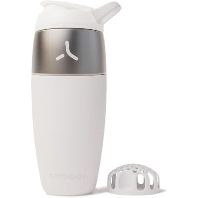 PROMIXX Pursuit Roestvrijstalen Shaker 950ml Lichtgewicht Metaal Eiwitmixer met Snap-Fit voor Gladde Shakes Lekvrij Geurvrij voor Fitness en Reizen Wit PROMIXX Pursuit Roestvrijstalen Shaker 950ml Lichtgewicht Metaal Eiwitmixer met Snap-Fit voor Gladde Shakes Lekvrij Geurvrij voor Fitness en Reizen Wit
