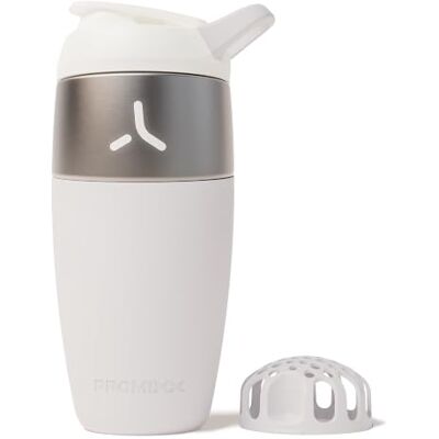 PROMIXX Pursuit Roestvrijstalen Shaker 760ml Lichtgewicht Metaal Eiwitmixer met Snap-Fit voor Gladde Shakes Lekvrij Geurvrij voor Fitness en Reizen Wit PROMIXX Pursuit Roestvrijstalen Shaker 760ml Lichtgewicht Metaal Eiwitmixer met Snap-Fit voor Gladde Shakes Lekvrij Geurvrij voor Fitness en Reizen Wit