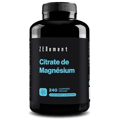 Zenement Citrate de Magnésium 360 mg Magnésium Élémentaire 240 Comprimés Végans le Magnésium contribue au système nerveux normal Haute Absorption 1/Jour, 8 Mois Zenement Citrate de Magnésium 360 mg Magnésium Élémentaire 240 Comprimés Végans le Magnésium contribue au système nerveux normal Haute Absorption 1/Jour, 8 Mois