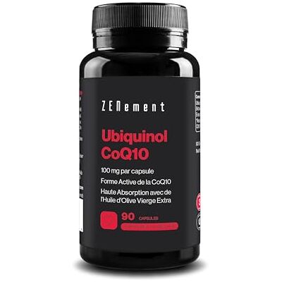 Zenement Ubiquinol CoQ10 100 mg Forme Active avec Huile d'Olive 90 Gélules Coenzyme Q10 Réduite Sans Additifs, Sans Gluten, Sans Lactose 1 Gélule par Jour, 3 Mois Zenement Ubiquinol CoQ10 100 mg Forme Active avec Huile d'Olive 90 Gélules Coenzyme Q10 Réduite Sans Additifs, Sans Gluten, Sans Lactose 1 Gélule par Jour, 3 Mois