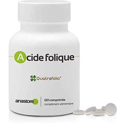 Anastore Acide folique QUATREFOLIC® * 120 comprimés / 400 μg * Quatrefolic® la meilleure façon de prendre de l'acide folique sous forme de comprimés * Anastore Acide folique QUATREFOLIC® * 120 comprimés / 400 μg * Quatrefolic® la meilleure façon de prendre de l'acide folique sous forme de comprimés *