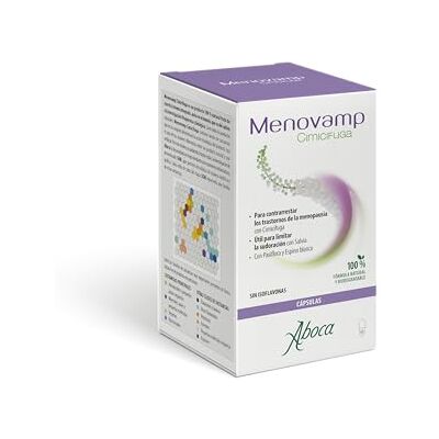Aboca Menovamp Cimycifuga Complément alimentaire 100% naturel Symptômes de la ménopause Flacon de 60 capsules Aboca Menovamp Cimycifuga Complément alimentaire 100% naturel Symptômes de la ménopause Flacon de 60 capsules