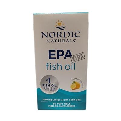 Nordic Naturals EPA Xtra Huile de poisson, 1640 mg Citron – 60 gélules Nordic Naturals EPA Xtra Huile de poisson, 1640 mg Citron – 60 gélules