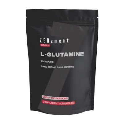 Zenement L-Glutamine en Poudre 5000 mg 100% Pure Végane Acide Aminé en Poudre, Sans Arôme 500 g, 100 Portions, 3 Mois Sans Gluten, Sans Lactose, Sans Soja Zenement L-Glutamine en Poudre 5000 mg 100% Pure Végane Acide Aminé en Poudre, Sans Arôme 500 g, 100 Portions, 3 Mois Sans Gluten, Sans Lactose, Sans Soja