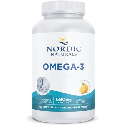 Nordic Naturals , Omega-3, 690mg, avec EPA et DHA, Haute Dosé, Goût Citron, 120 Capsules molles, Sans Soja, Sans Gluten, Sans OGM Nordic Naturals , Omega-3, 690mg, avec EPA et DHA, Haute Dosé, Goût Citron, 120 Capsules molles, Sans Soja, Sans Gluten, Sans OGM
