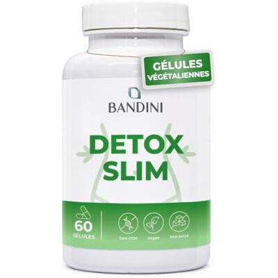 BANDINI ® DETOX SLIM 60 gélules végétaliennes Drainant et Digestive Antioxydant pour le Foie et l'Intestine Complexe d'extraits de plantes: Bromélaïne, Pissenlit, Pilosella, Bouleau Vegan BANDINI ® DETOX SLIM 60 gélules végétaliennes Drainant et Digestive Antioxydant pour le Foie et l'Intestine Complexe d'extraits de plantes: Bromélaïne, Pissenlit, Pilosella, Bouleau Vegan