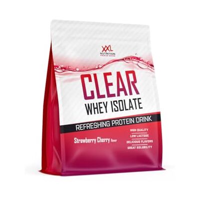 XXL Nutrition Clear Whey Isolate 84% Protéines Isolat Protéiné, Limonade Protéinée – Fraise/Cerise – 500g XXL Nutrition Clear Whey Isolate 84% Protéines Isolat Protéiné, Limonade Protéinée – Fraise/Cerise – 500g