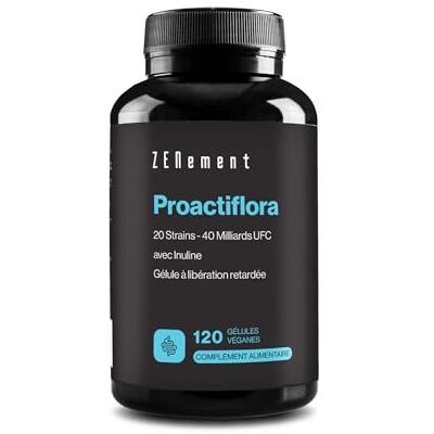 Zenement Probiotiques & Prébiotiques 20 Souches 120 Gélules Gastro-Résistantes Proactiflora 40 Milliards UFC avec Zinc & Inuline Végan, Sans Gluten 1-2 par Jour, 2 Mois Zenement Probiotiques & Prébiotiques 20 Souches 120 Gélules Gastro-Résistantes Proactiflora 40 Milliards UFC avec Zinc & Inuline Végan, Sans Gluten 1-2 par Jour, 2 Mois