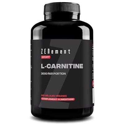 Zenement L-Carnitine 3000 mg – 180 Gélules à Haute Dosage – Pour un Mode de Vie Actif – Gélules Véganes, Sans Gluten, Lactose ni Soja – Complément Alimentaire pour Sportifs – Zenement L-Carnitine 3000 mg – 180 Gélules à Haute Dosage – Pour un Mode de Vie Actif – Gélules Véganes, Sans Gluten, Lactose ni Soja – Complément Alimentaire pour Sportifs –