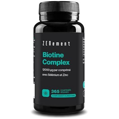 Zenement Biotine 12 000 mcg pour Cheveux, Peau & Ongles 365 Comprimés Végans avec Sélénium & Zinc contribuant au maintien de cheveux normaux Formule Exclusive 1/Jour, 1 An Zenement Biotine 12 000 mcg pour Cheveux, Peau & Ongles 365 Comprimés Végans avec Sélénium & Zinc contribuant au maintien de cheveux normaux Formule Exclusive 1/Jour, 1 An