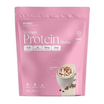 Beverly Women Protein Whey Protein Spécial pour Femmes avec Collagène Marin, Magnésium et Vitamine E 500 g 24g Protéine par Portion 16 Portions (Capuccino) Beverly Women Protein Whey Protein Spécial pour Femmes avec Collagène Marin, Magnésium et Vitamine E 500 g 24g Protéine par Portion 16 Portions (Capuccino)