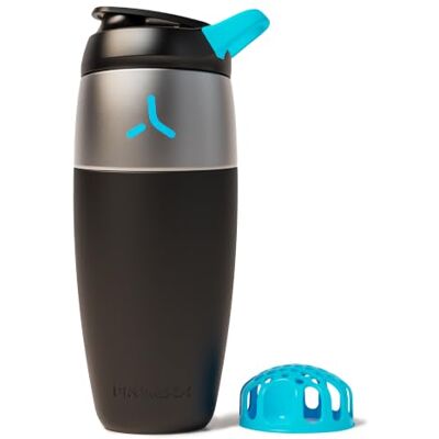 PROMIXX Pursuit Roestvrijstalen Shaker 950ml Lichtgewicht Metaal Eiwitmixer met Snap-Fit voor Gladde Shakes Lekvrij Geurvrij voor Fitness en Reizen Zwart PROMIXX Pursuit Roestvrijstalen Shaker 950ml Lichtgewicht Metaal Eiwitmixer met Snap-Fit voor Gladde Shakes Lekvrij Geurvrij voor Fitness en Reizen Zwart