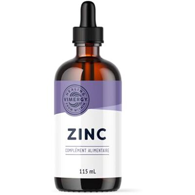 Vimergy Zinc Liquide 115 ml – 57 Portions – Complément de Zinc Liquide – Sans Sucre Raffiné – Sans Gluten, Sans OGM, Végan, Paléo-Amical Vimergy Zinc Liquide 115 ml – 57 Portions – Complément de Zinc Liquide – Sans Sucre Raffiné – Sans Gluten, Sans OGM, Végan, Paléo-Amical