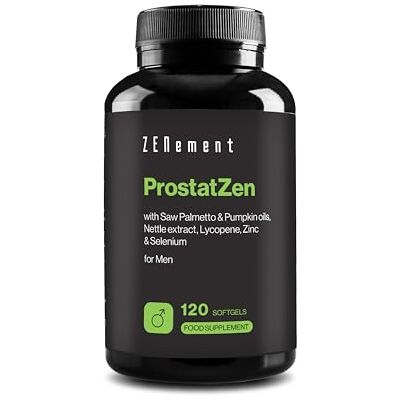 Zenement ProstatZen Saw Palmetto, Courge, Zinc & Ortie 120 Gélules avec Lycopène & Sélénium Maintien Testostérone Formule Exclusive, Sans Gluten 2 par Jour, 2 Mois Zenement ProstatZen Saw Palmetto, Courge, Zinc & Ortie 120 Gélules avec Lycopène & Sélénium Maintien Testostérone Formule Exclusive, Sans Gluten 2 par Jour, 2 Mois