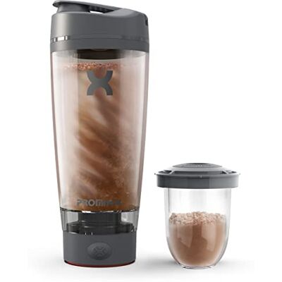 PROMIXX PRO V2 – Shaker de protéines électrique – Puissant mélangeur Vortex avec X-Blade, 600 ml, sans BPA, stockage de suppléments, cadeau parfait pour la salle de sport pour homme PROMIXX PRO V2 – Shaker de protéines électrique – Puissant mélangeur Vortex avec X-Blade, 600 ml, sans BPA, stockage de suppléments, cadeau parfait pour la salle de sport pour homme