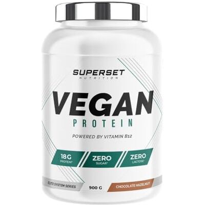 SUPERSET NUTRITION 100% Vegan Protein (900g) Protéines Végétales La protéine vegan N°1 des ventes Chocolat Noisette SUPERSET NUTRITION 100% Vegan Protein (900g) Protéines Végétales La protéine vegan N°1 des ventes Chocolat Noisette