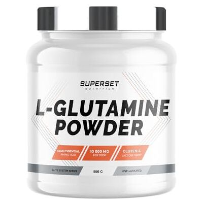 SUPERSET NUTRITION L-glutamine Powder (550g) Glutamine 10g de glutamine haute qualité ! Neutre SUPERSET NUTRITION L-glutamine Powder (550g) Glutamine 10g de glutamine haute qualité ! Neutre