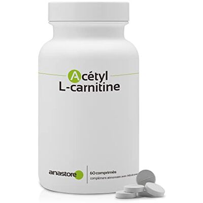 Anastore ACÉTYL L CARNITINE * 500 mg / 60 comprimés * Cardiovasculaire (glucose), Cerveau, Équilibre émotionnel, Performances sportives, Vision * Fabriqué en France Anastore ACÉTYL L CARNITINE * 500 mg / 60 comprimés * Cardiovasculaire (glucose), Cerveau, Équilibre émotionnel, Performances sportives, Vision * Fabriqué en France