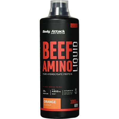 Body Attack Amino Liquide au bœuf Orange 1000 ml Body Attack Amino Liquide au bœuf Orange 1000 ml