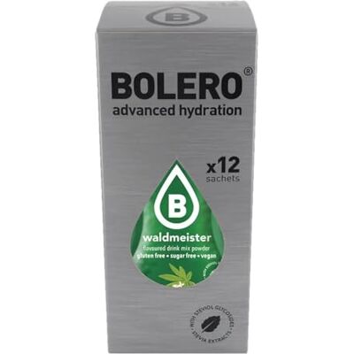 Bolero Lot de 12 sachets de 9 g avec stévia, saveur aspérule odorante Bolero Lot de 12 sachets de 9 g avec stévia, saveur aspérule odorante