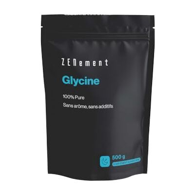 Zenement Glycine en Poudre 100% Pure 3000 mg 500 g Végane Acide Aminé en Poudre, Sans Arôme Sans Gluten, Sans Lactose, Sans Soja 166 Portions, +5 Mois Zenement Glycine en Poudre 100% Pure 3000 mg 500 g Végane Acide Aminé en Poudre, Sans Arôme Sans Gluten, Sans Lactose, Sans Soja 166 Portions, +5 Mois