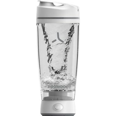 PROMIXX Original Shaker Bouteille Fonctionne avec des piles pour des shakes protéinés aérés Sans BPA, capacité de la bouteille 600ml (blanc) PROMIXX Original Shaker Bouteille Fonctionne avec des piles pour des shakes protéinés aérés Sans BPA, capacité de la bouteille 600ml (blanc)
