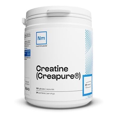Nutrimuscle Créatine 100% Pure Créatine monohydrate Creapure® • Prise Masse Musculaire& Force • Musculation Homme • Complément Idéal à la Whey Protéine 120 Gélules Nutrimuscle Créatine 100% Pure Créatine monohydrate Creapure® • Prise Masse Musculaire& Force • Musculation Homme • Complément Idéal à la Whey Protéine 120 Gélules