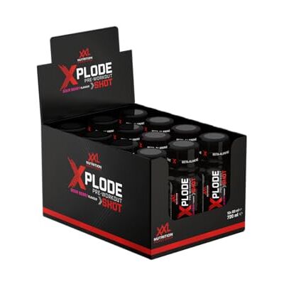 XXL Nutrition Xplode Pre Shot Pré Workout Baie Acide 12 Pack (12 x 60ml) XXL Nutrition Xplode Pre Shot Pré Workout Baie Acide 12 Pack (12 x 60ml)