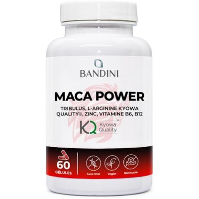 BANDINI ® MACA POWER 60 Gélules à base de Maca & Tribulus terrestris Complément alimentaire avec Arginine + Zinc + B6 + B12 Stress, Système Immunitaire, Fatigue physique et mentale Sans OGM BANDINI ® MACA POWER 60 Gélules à base de Maca & Tribulus terrestris Complément alimentaire avec Arginine + Zinc + B6 + B12 Stress, Système Immunitaire, Fatigue physique et mentale Sans OGM