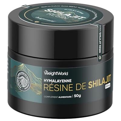 WeightWorld Résine de Shilajit 50g – Shilajit Himalaya Enrichie en Ashwagandha, Curcuma, Musli Noir, Source de +85 Oligo-Éléments – Complexe Ayurvédique – 62 Portions – Acide Fulvique (88%), Acide Humique (3,4%) WeightWorld Résine de Shilajit 50g – Shilajit Himalaya Enrichie en Ashwagandha, Curcuma, Musli Noir, Source de +85 Oligo-Éléments – Complexe Ayurvédique – 62 Portions – Acide Fulvique (88%), Acide Humique (3,4%)