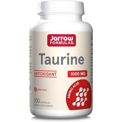 Jarrow Formulas , Taurina, 1000 mg, dosage élevé, 100 gélules, testées en laboratoire, sans gluten, sans soja, sans OGM Jarrow Formulas , Taurina, 1000 mg, dosage élevé, 100 gélules, testées en laboratoire, sans gluten, sans soja, sans OGM