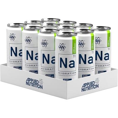 Applied Nutrition Na-11 Boisson gazeuse électrolytique sans sucre, 500 mg de sodium, magnésium et potassium avec niacine et vitamine B12 (12 doses de 330 ml) (citron vert et concombre) Applied Nutrition Na-11 Boisson gazeuse électrolytique sans sucre, 500 mg de sodium, magnésium et potassium avec niacine et vitamine B12 (12 doses de 330 ml) (citron vert et concombre)