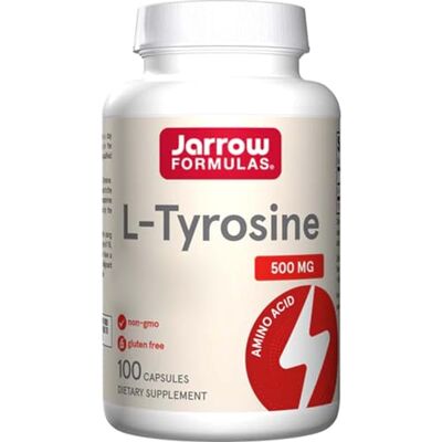 Jarrow Formulas , L-tyrosine, 500 mg, hautement dosée, acide aminé, 100 gélules, testé en laboratoire, sans gluten, sans soja, sans OGM, L-tyrosine Jarrow Formulas , L-tyrosine, 500 mg, hautement dosée, acide aminé, 100 gélules, testé en laboratoire, sans gluten, sans soja, sans OGM, L-tyrosine