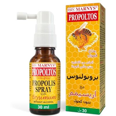 Marnys Propolis, menthol et vitamine C, Propolts Spray buccal 30 ml, Adoucit la gorge, aide contre les démangeaisons 80 g Marnys Propolis, menthol et vitamine C, Propolts Spray buccal 30 ml, Adoucit la gorge, aide contre les démangeaisons 80 g