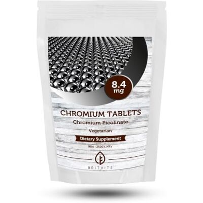 BritVits Chromium Essential 180 comprimés pour l'équilibre métabolique et la vitalité quotidienne Compléments alimentaires sains BritVits Chromium Essential 180 comprimés pour l'équilibre métabolique et la vitalité quotidienne Compléments alimentaires sains