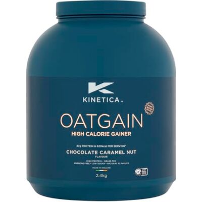 Kinetica OatGain Weight Gainer 600+ Calories & 47g Protein per Serving, 2.4 kg, 15 Servings Chocolate Caramel Flavour Kinetica OatGain Weight Gainer 600+ Calories & 47g Protein per Serving, 2.4 kg, 15 Servings Chocolate Caramel Flavour