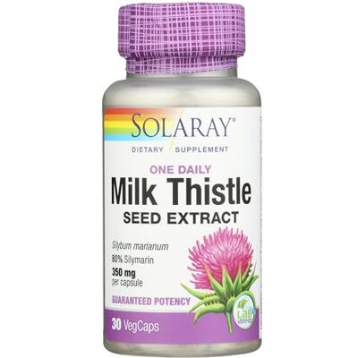 SOLARAY Milk Thistle 350mg Chardon-Marie 30 VegCaps SOLARAY Milk Thistle 350mg Chardon-Marie 30 VegCaps